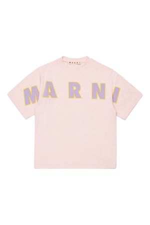 t-shirt in cotone rosa MARNI KIDS | M01733M00RF0M351